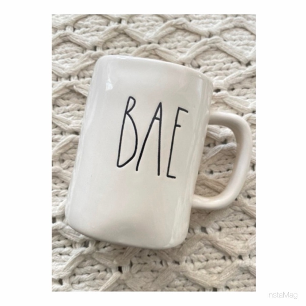 NEW Rae Dunn BAE Mug White Ceramic Farmhouse Coffee Cup
